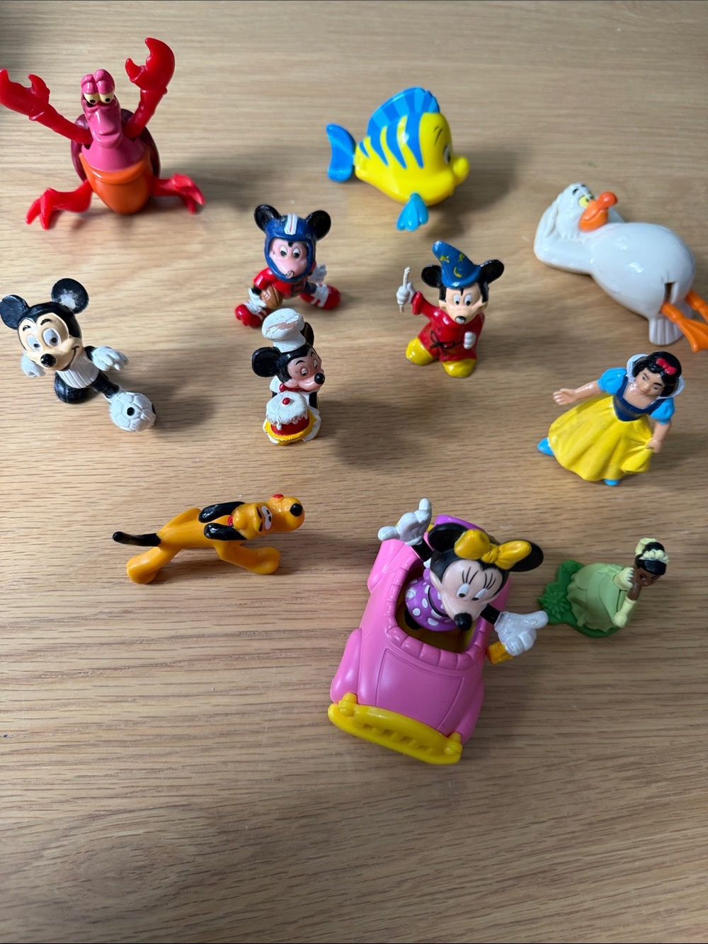 Lot of Disney Kids Toy Figurines - little mermaid, Mickey and Minnie Mouse